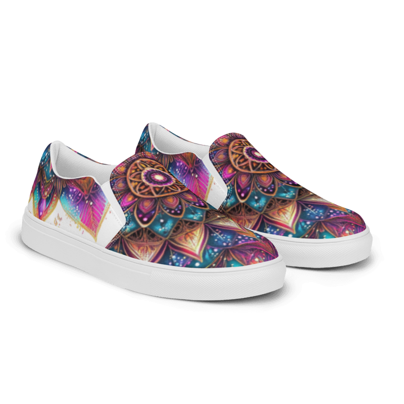 Aurora Mandala Men’s slip-on canvas shoes