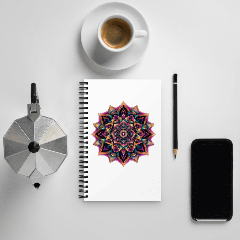 Mandala Blossom Spiral Notebook