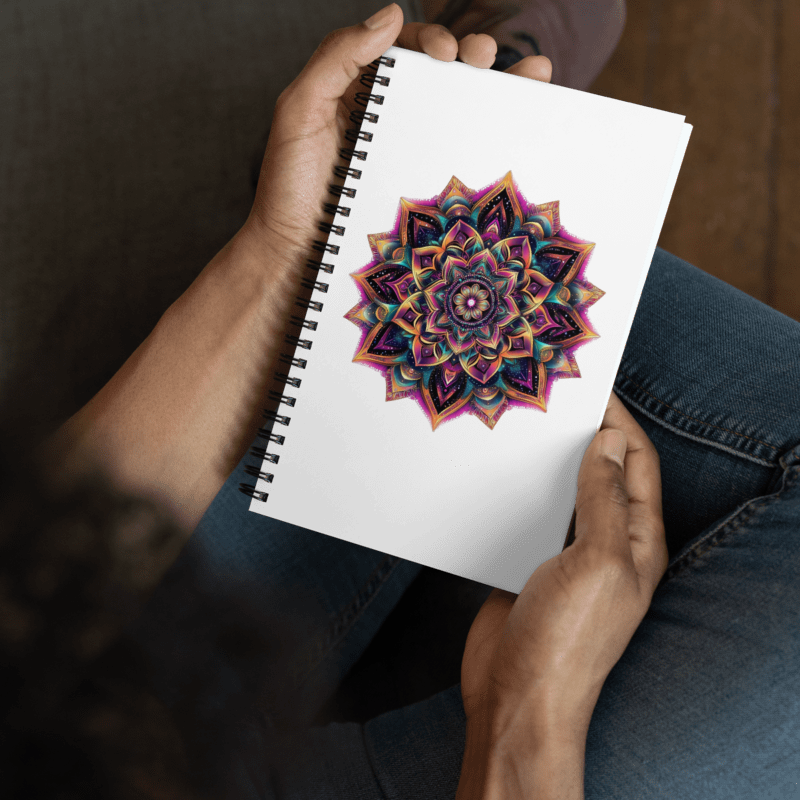 Mandala Blossom Spiral Notebook