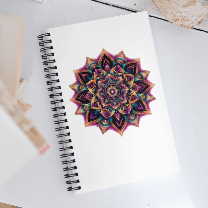 Mandala Blossom Spiral Notebook