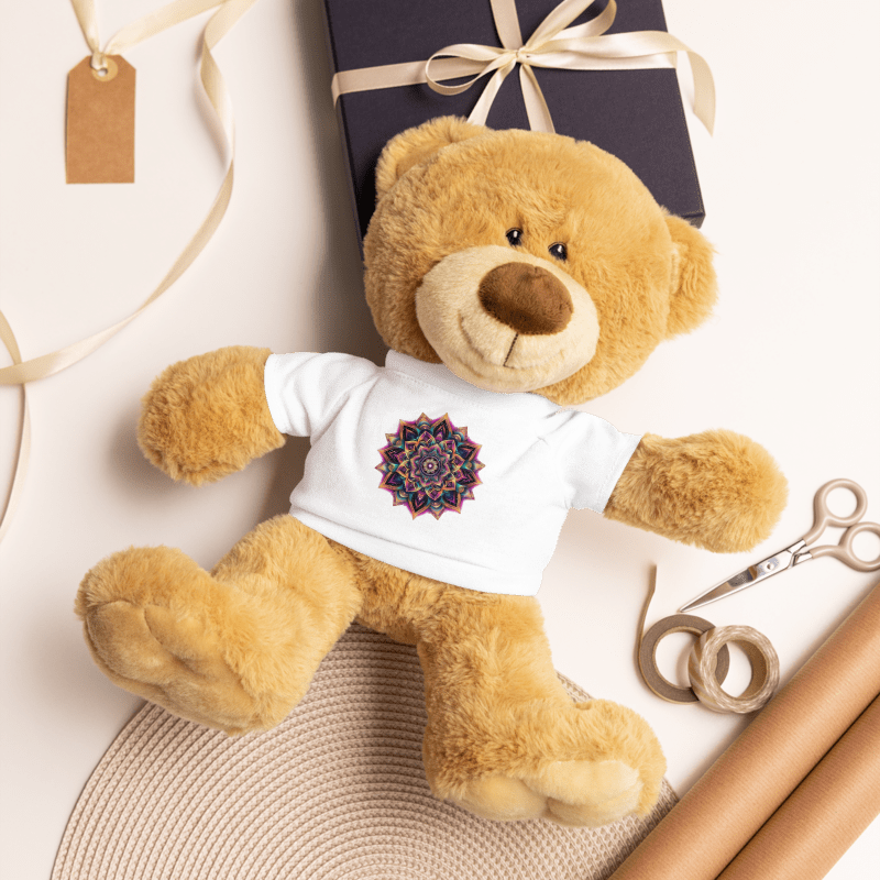 Mandala Blossom Teddy Bear with T-shirt