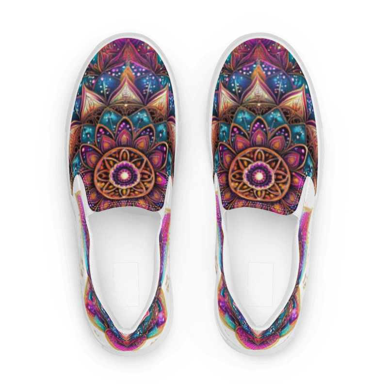 Aurora Mandala Men’s slip-on canvas shoes