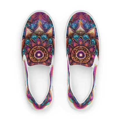 Aurora Mandala Men’s slip-on canvas shoes
