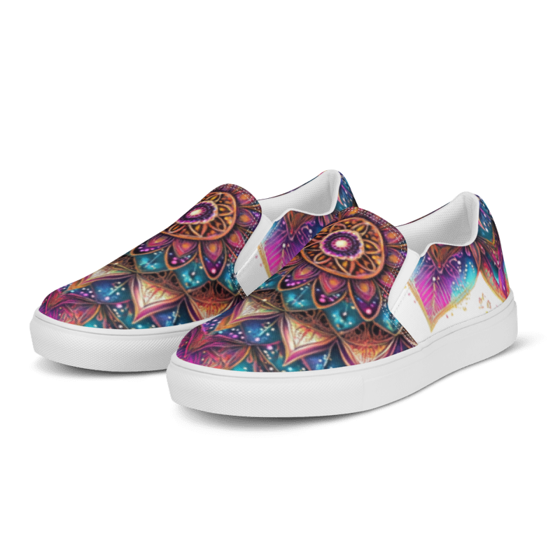 Aurora Mandala Men’s slip-on canvas shoes