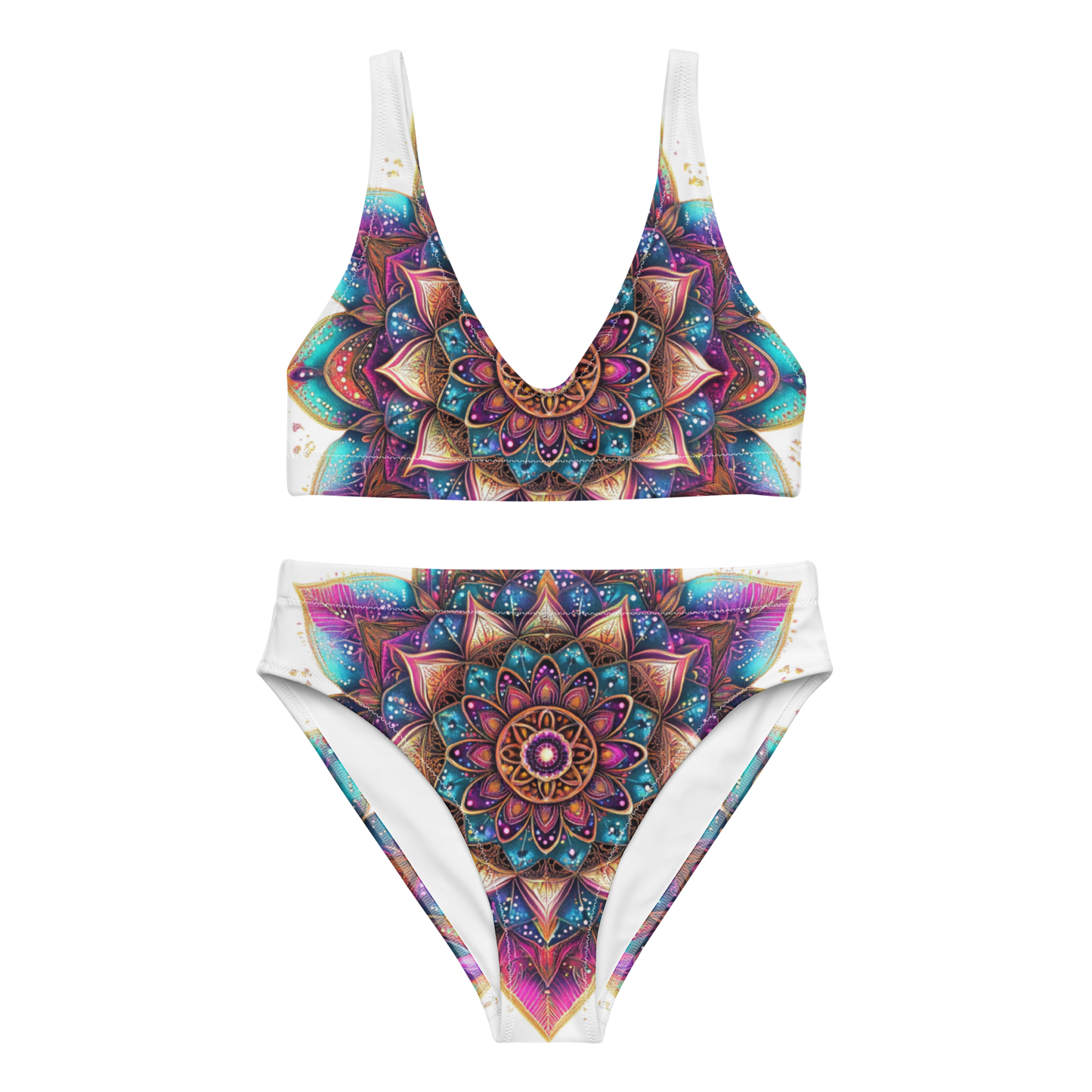 Aurora Mandala Recycled high-waisted bikini