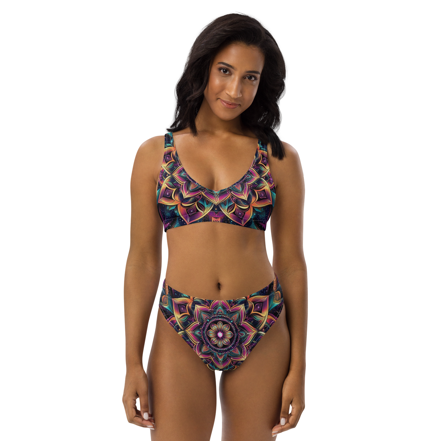 Mandala Blossom Recycled high-waisted bikini