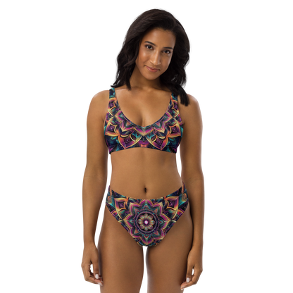 Mandala Blossom Recycled high-waisted bikini