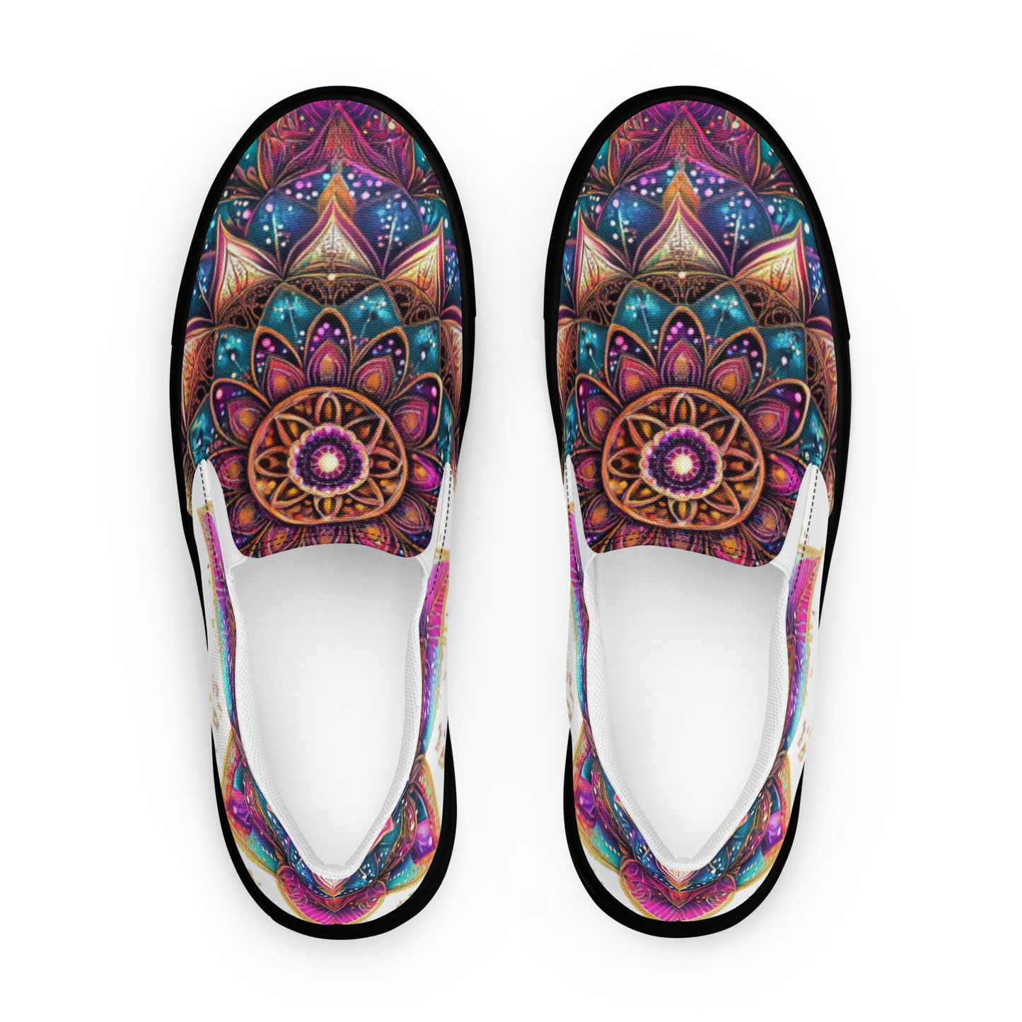 Aurora Mandala Men’s slip-on canvas shoes