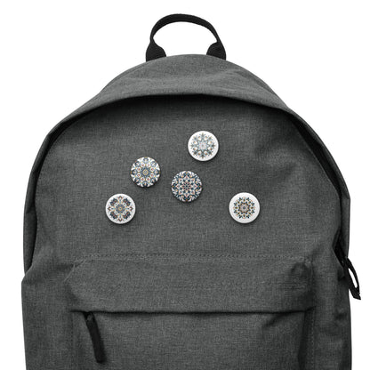 Vera Mandala Premium Set of pin buttons