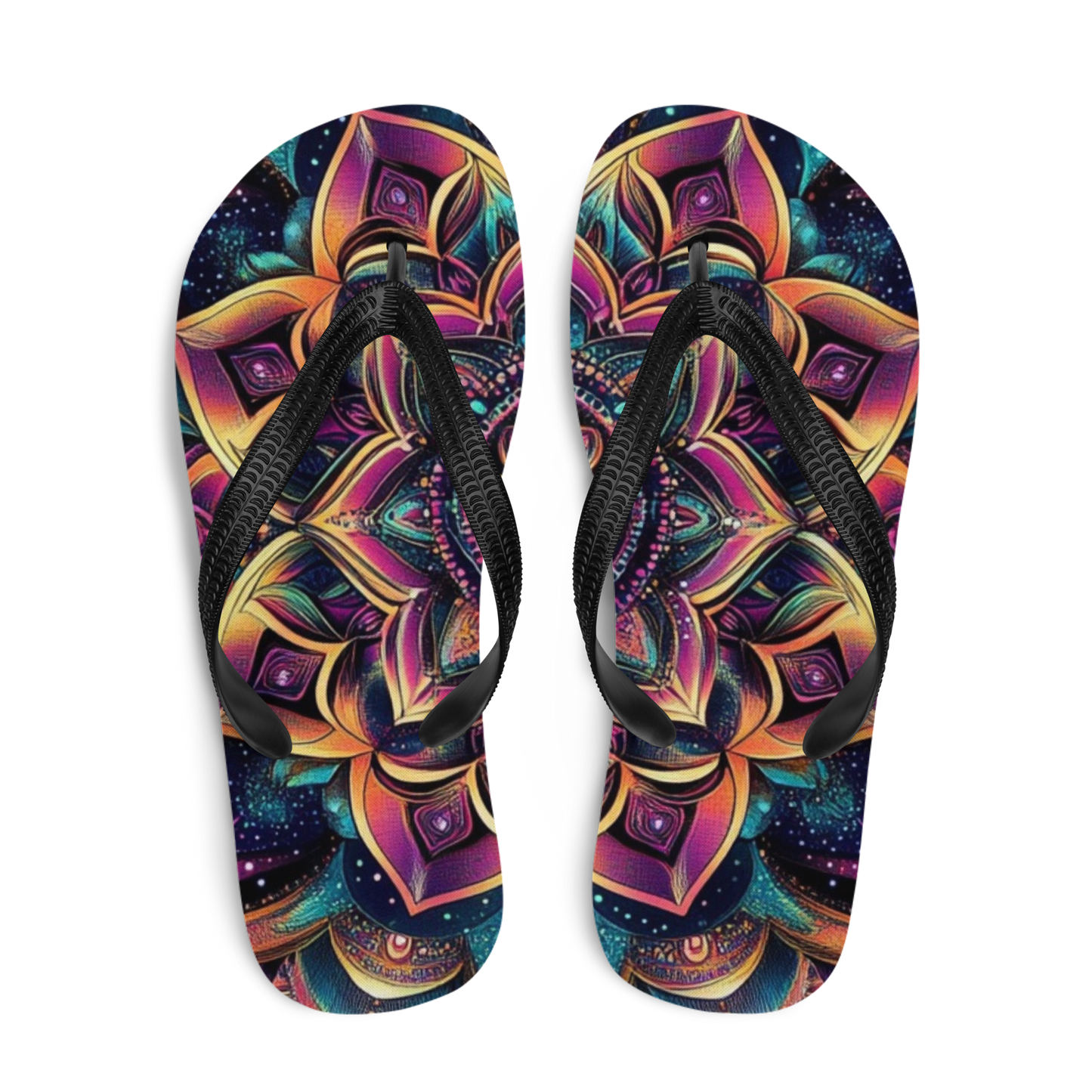 Mandala Blossom Flip Flops