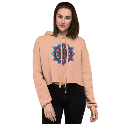 Aurora Mandala Crop Hoodie