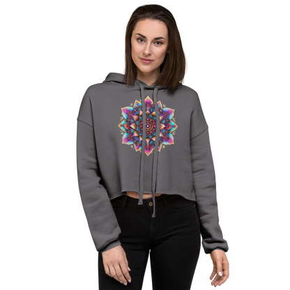 Aurora Mandala Crop Hoodie